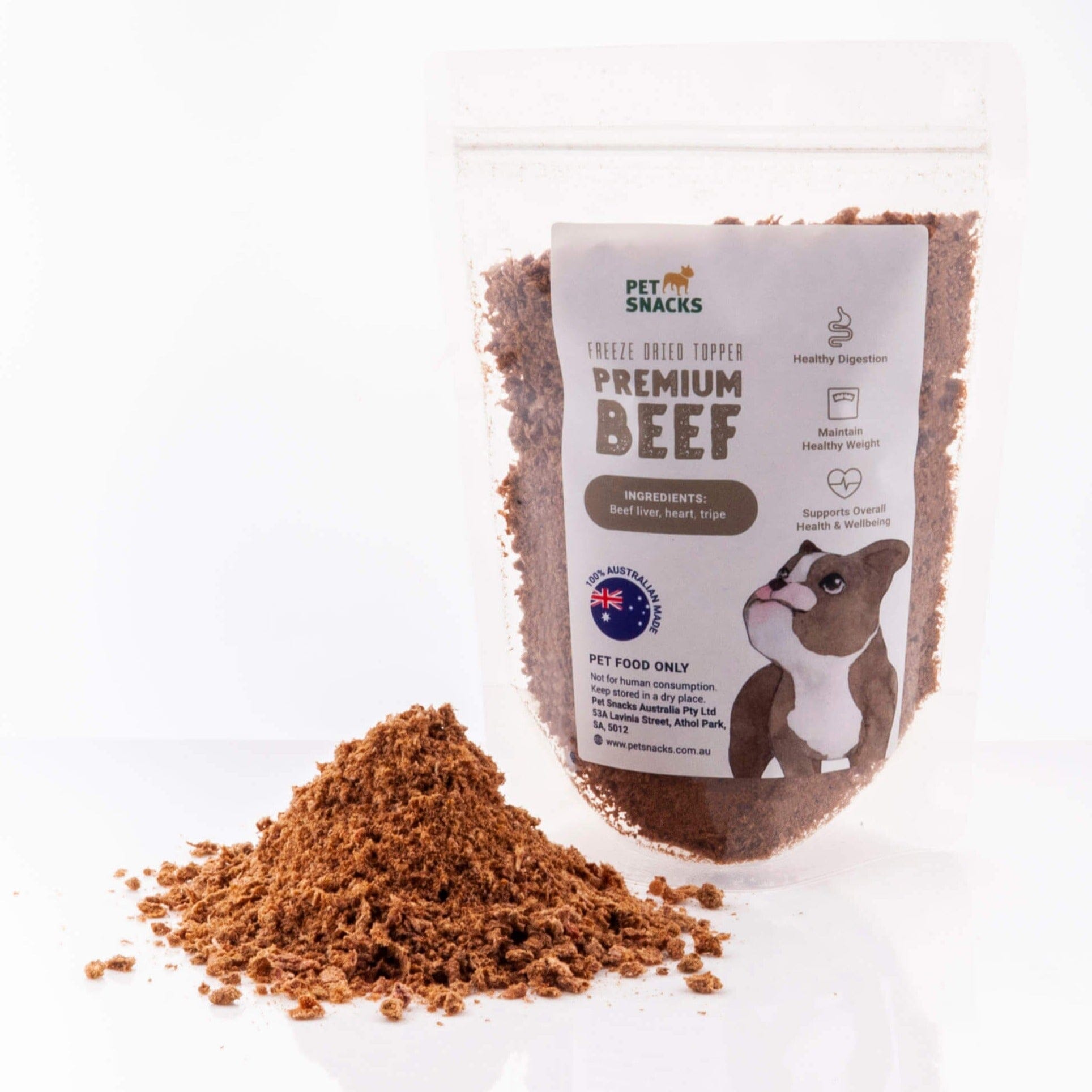 🎁 Freeze Dried Food Topper - Beef (100% off) Pet Snacks 30 Day Supply (200g) 